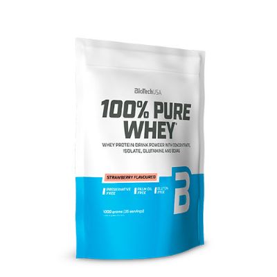 100% Pure Whey Protein pulver Strawberry 454 g