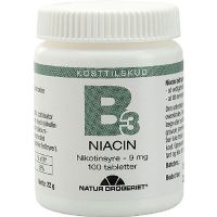 B3 Niacin Nikotinsyre 9 mg 100 tab