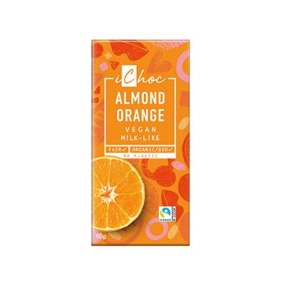 Ichoc almond orange økologisk 80 g