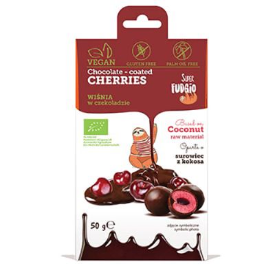 Kirsebær med chokoladeovertræk økologisk 50 g