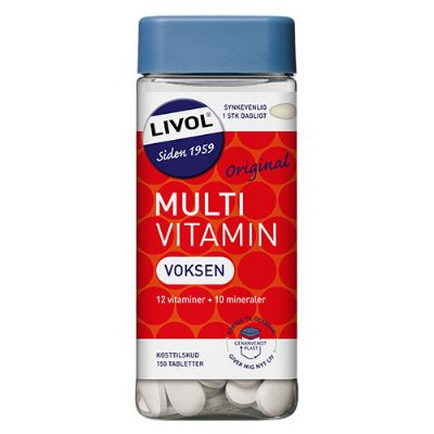 Multivitamin voksne Livol 150 tab