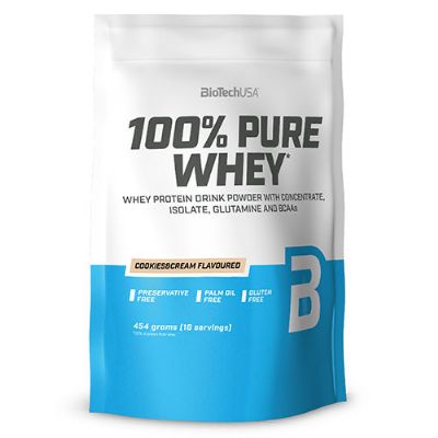 100% Pure Whey Protein pulver Cookies & Cream 454 g