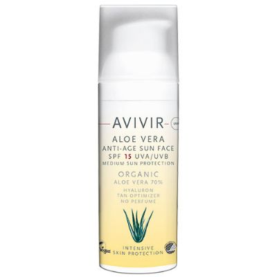 AVIVIR Aloe Vera Anti-Age Sun Face SPF 15 Holdbarhed 29.09.25 50 ml