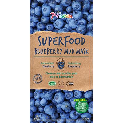 Ansigtmaske Mud Superfood Blueberry 7th Heaven 10 g