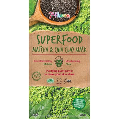 Ansigtmaske Superfood Matcha & Chia 7th Heaven 10 g