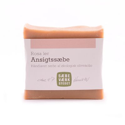 Ansigtssæbe m. rosa ler 80 g