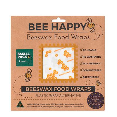 Beeswax Food Wraps 2 x Small 1 pk