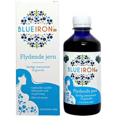 Blueiron flydende jerntilskud til gravide 330 ml