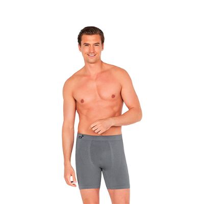 Mens Longer Boxer Charcoal str. M 1 stk