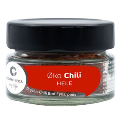 Chili hele stykker (birds eye) økologisk 10 g