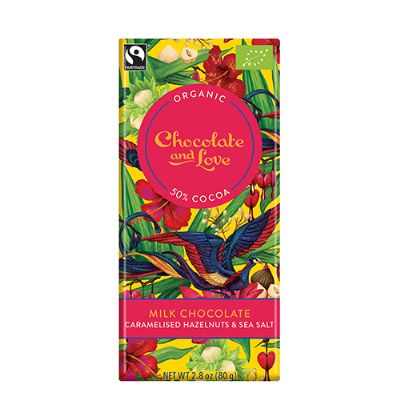 Chokolade Milk Hazelnut økologisk 80 g