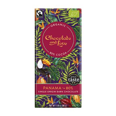 Chokolade Panama 80% økologisk 80 g
