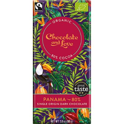 Chokolade Panama 80% økologisk 80 g