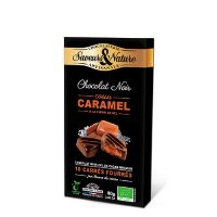 Chokolade fyldt 70% Havsalt, økologisk Karamel - 18 stk 80 g
