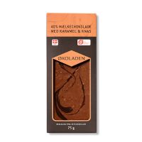 Chokolade mælk karamel/knas økologisk 75 g