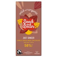 Chokolade mørk 58% ginger økologisk Seed & Bean 85 g