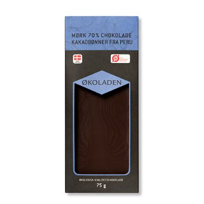 Chokolade mørk 70% økologisk 75 g
