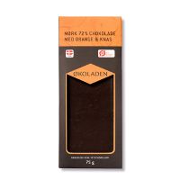 Chokolade mørk orange/knas økologisk 75 g