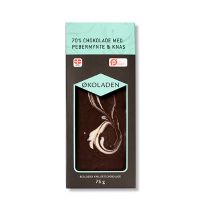 Chokolade pebermynte/knas økologisk 75 g