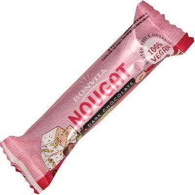 Chokoladebar mørk m. nougat økologisk 40 g