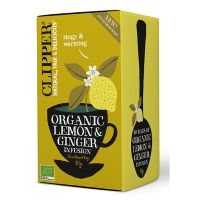 Citron & Ingefær Te økologisk Clipper 20 br