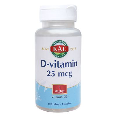 D-vitamin 25 mcg 100 kap