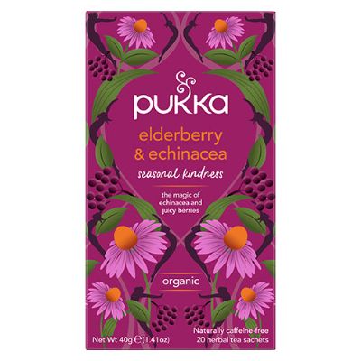 Elderberry & Echinacea te økologisk Pukka 20 br