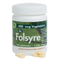 Folsyre 400 mcg 90 tab