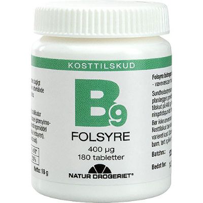 Folsyre Økonomikøb 400 µg 180 tab