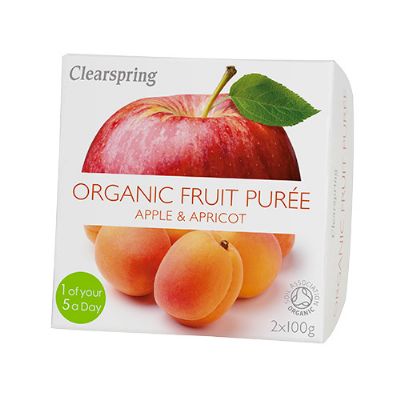 Frugtpuré abrikos, æble økologisk 200 g