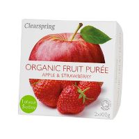 Frugtpuré æble, jordbær økologisk 200 g