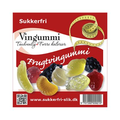 Frugtvingummi sukkerfri 80 g