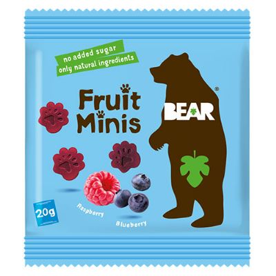 Fruit Minis hindbær & blåbær 20 g