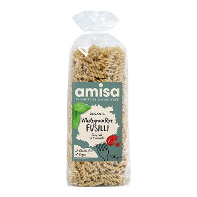 Fuldkornsris Fusilli pasta økologisk 500 g