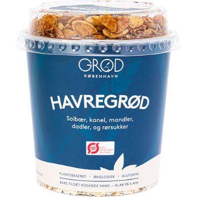 GRØD Havregrød m. solbær, kanel, mandler, dadler økologisk & rørsukker 70 g