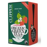 Grøn Te m. Jordbær økologisk Clipper 20 br