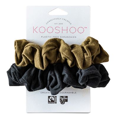 Hår scrunchie Black Olive 2 stk øko & plastikfri 1 pk