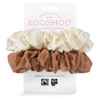 Hår scrunchie Cappuccino plastikfri 2 stk 1 pk