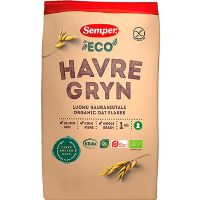 Havregryn glutenfri økologisk Semper 1 kg