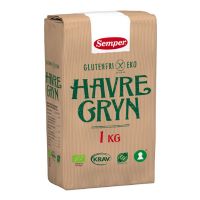 Havregryn glutenfri økologisk Semper 1 kg