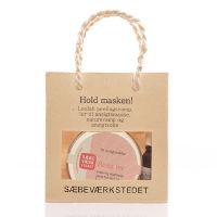 Hold masken gavepose indh. rosa ler , ansigtsolie , natursvamp , peeling pad 1 pk