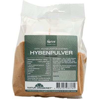 Hybenpulver m. kerner 200 g