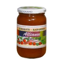 Jordbær/rabarber marmelade økologisk 400 g