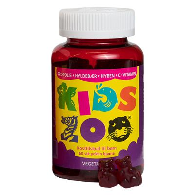 Kids Zoo Propolis Hyldebær 60 gum