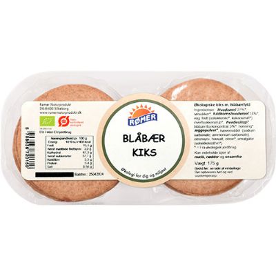 Kiks m. blåbærfyld økologisk 175 g