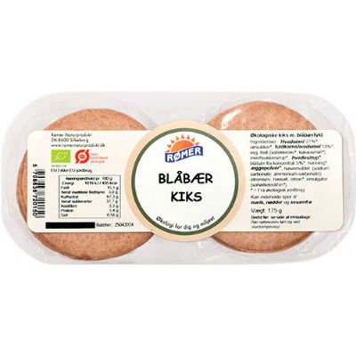 Kiks m. blåbærfyld økologisk 175 g