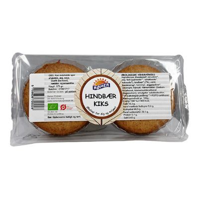 Kiks m. hindbærfyld økologisk 175 g