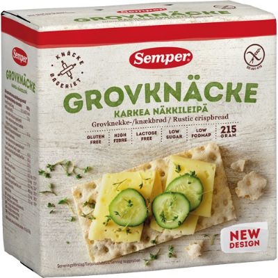 Knækbrød grov glutenfri Semper 215 g