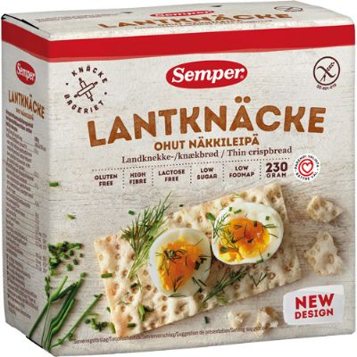 Knækbrød land glutenfri Semper 230 g