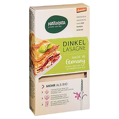 Lasagne spelt hvid økologisk Demeter 250 g